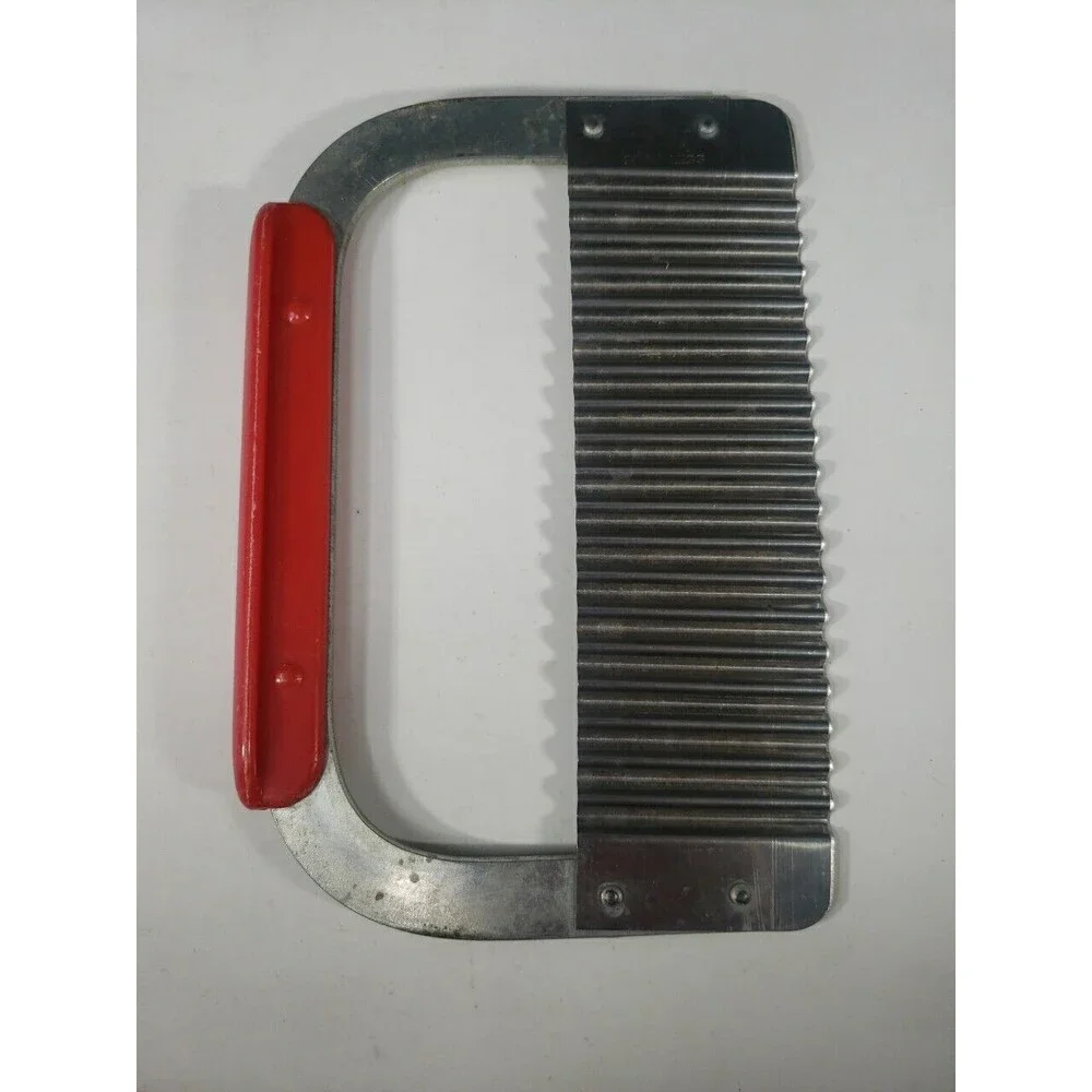 Vintage Huot Serrater Meat Tenderizer Red Plastic Handle Stainless Steel USA MCM